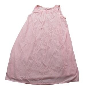 Gossard Artemis Vintage Pink Embroidered Nightgown Sleeveless Large